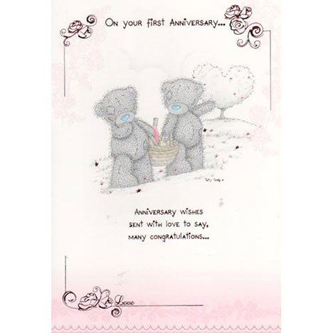 On Your First Anniversary Me to You Bear Card £2.40